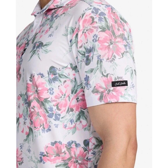 Bad Birdie Other - Bad Birdie Golf Polo NWT Mens XL Spring Showers Floral Print White Flowers